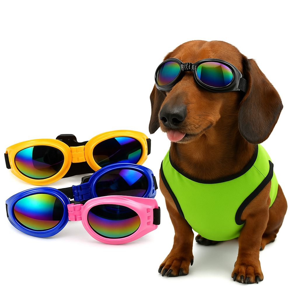 Dog Goggles UV Protection Anti-Fog Waterproof Dachshund Sunglasses Adjustable Strap Small Dog Eye Protection Windproof Outdoor | Koossa