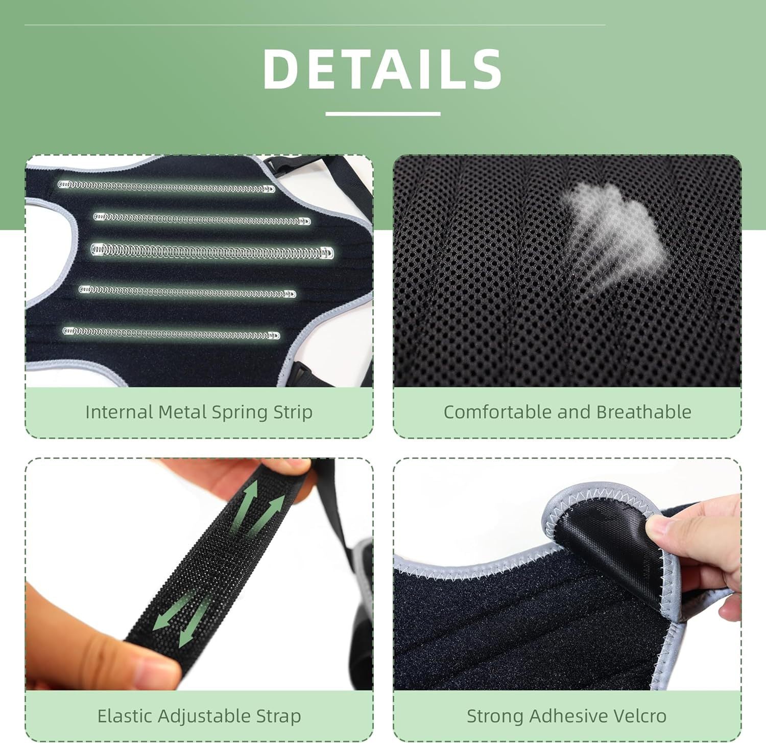 Dog Back Brace 6 Spring Strips Spinal Support Dachshund IVDD Arthritis Recovery Vest Spine Stabiliser Small Dog Lumbar | Koossa