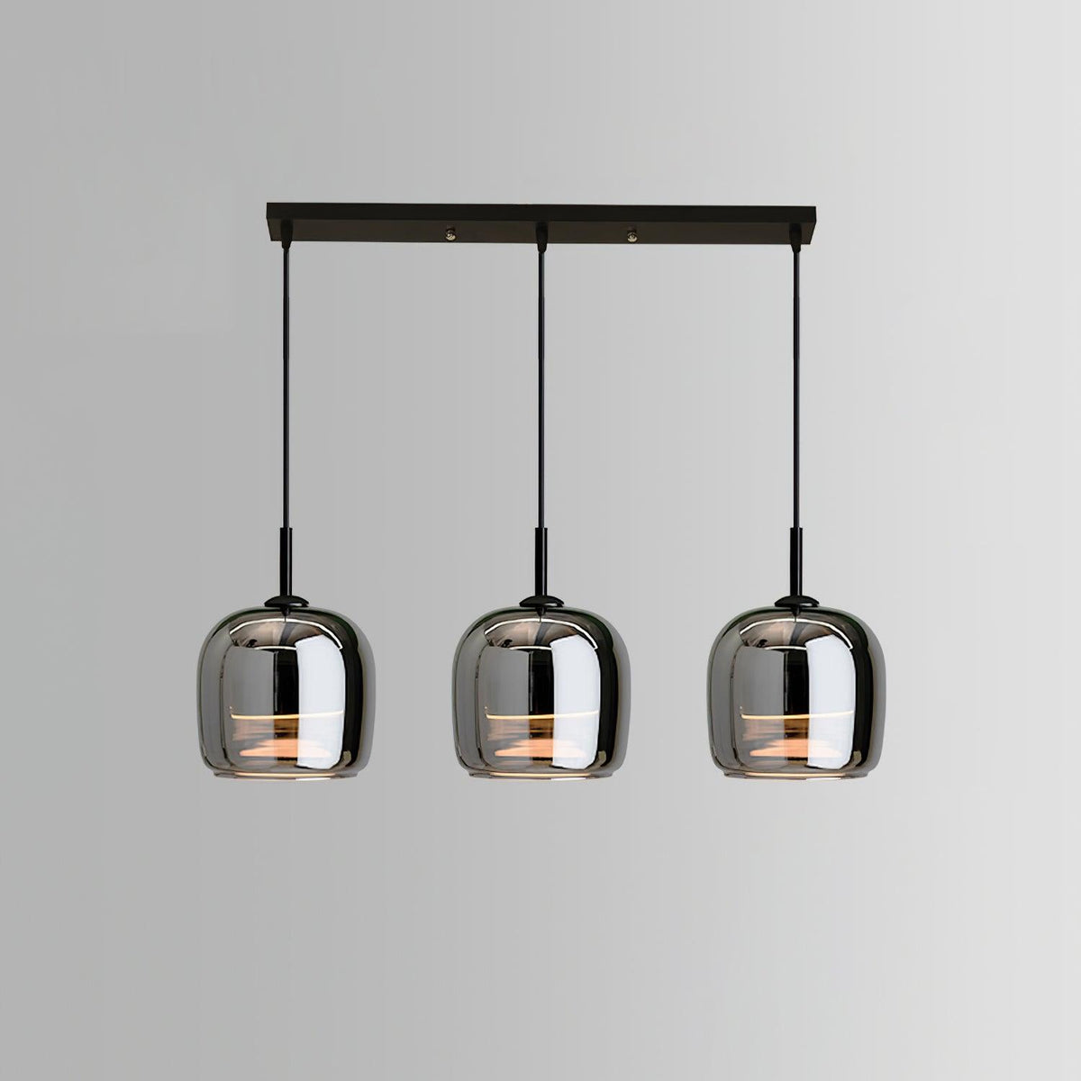 Smoky Gray Glass Pendant Light Single Bulb Adjustable Modern Hanging Fixture for Kitchen Island Dining Room Entryway Bedroom | Lonoma