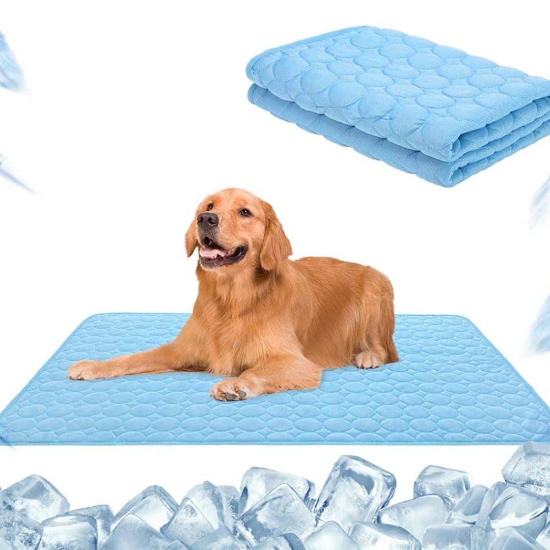 Dog Cat Cooling Mat Gel-Infused 3-Layer Quilted Self-Cooling Small Medium Large Latex-Free Washable Summer Pet Pad | Koossa