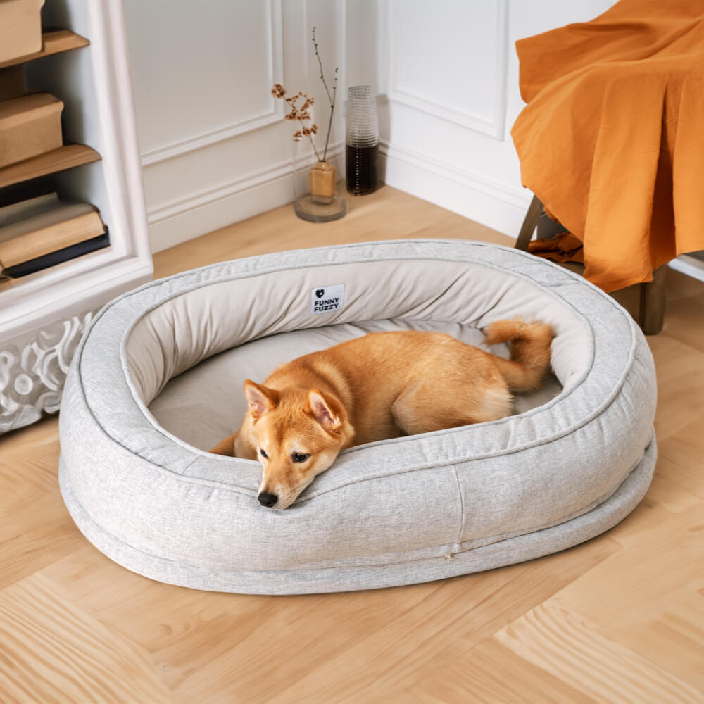 Dog Bed Donut Oval Orthopaedic Foam M L XL 2XL Waterproof Washable Anti-Slip Calming Cuddler Pet Sofa Bed | Koossa