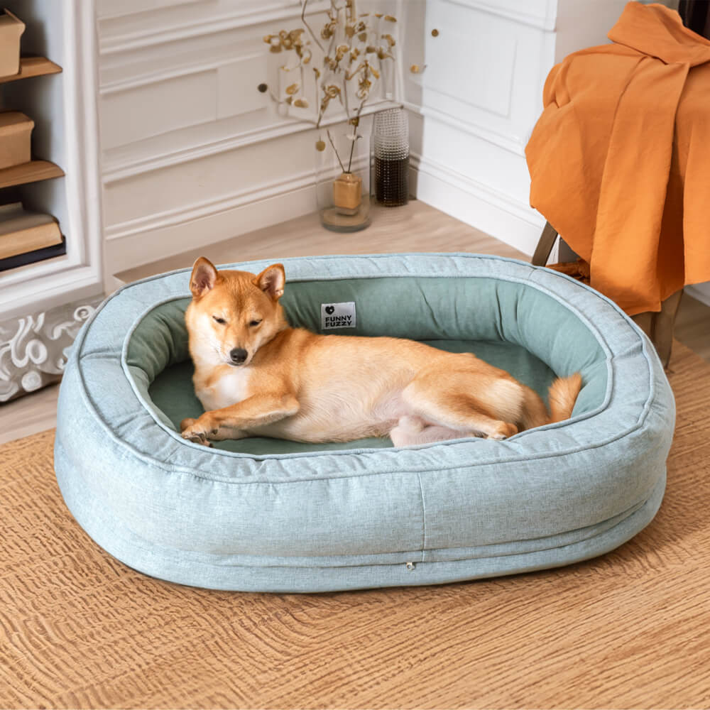 Dog Bed Donut Oval Orthopaedic Foam M L XL 2XL Waterproof Washable Anti-Slip Calming Cuddler Pet Sofa Bed | Koossa