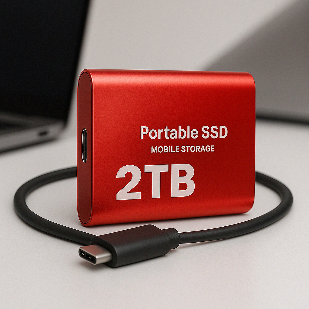 2TB Portable Solid State Drive USB-C External Storage for Laptops Computers High-Speed Data Backup Photography Students | Lonoma