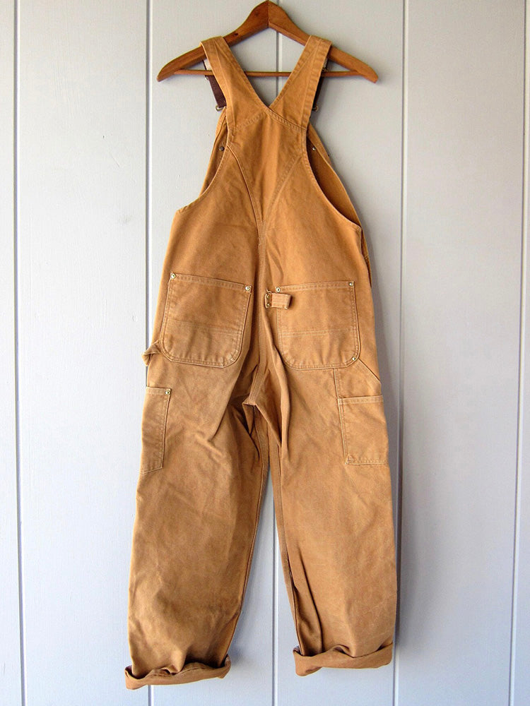 Men's Canvas Work Dungarees — Heavy-Duty Bib Overalls with Adjustable Braces & Multi-Pocket Design | Koossa