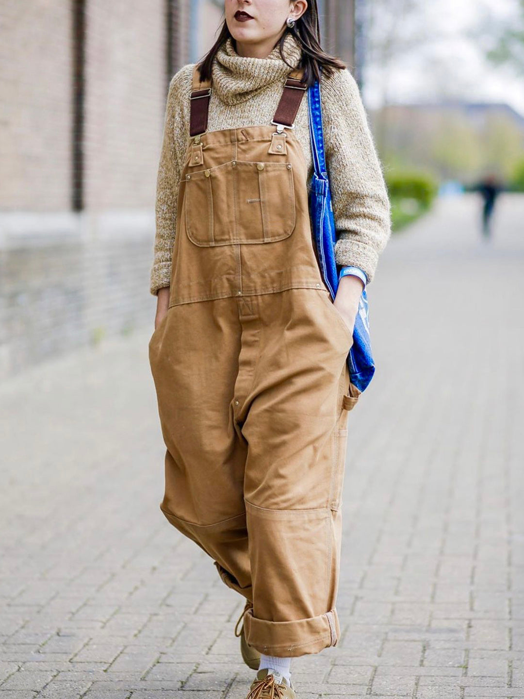 Men's Canvas Work Dungarees — Heavy-Duty Bib Overalls with Adjustable Braces & Multi-Pocket Design | Koossa