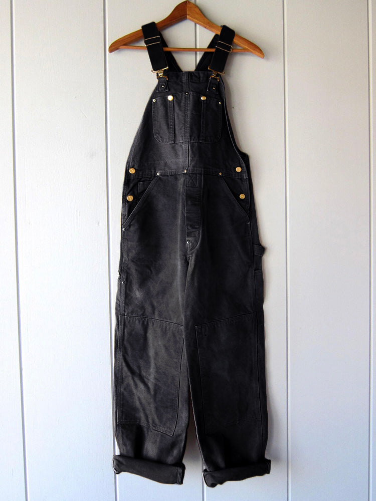 Men's Canvas Work Dungarees — Heavy-Duty Bib Overalls with Adjustable Braces & Multi-Pocket Design | Koossa