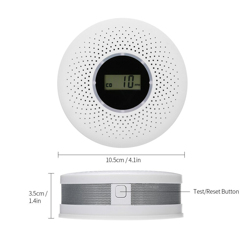 2-in-1 Smoke & Carbon Monoxide Detector — Home Safety Alarm with Dual Protection & Long Battery Life | Koossa