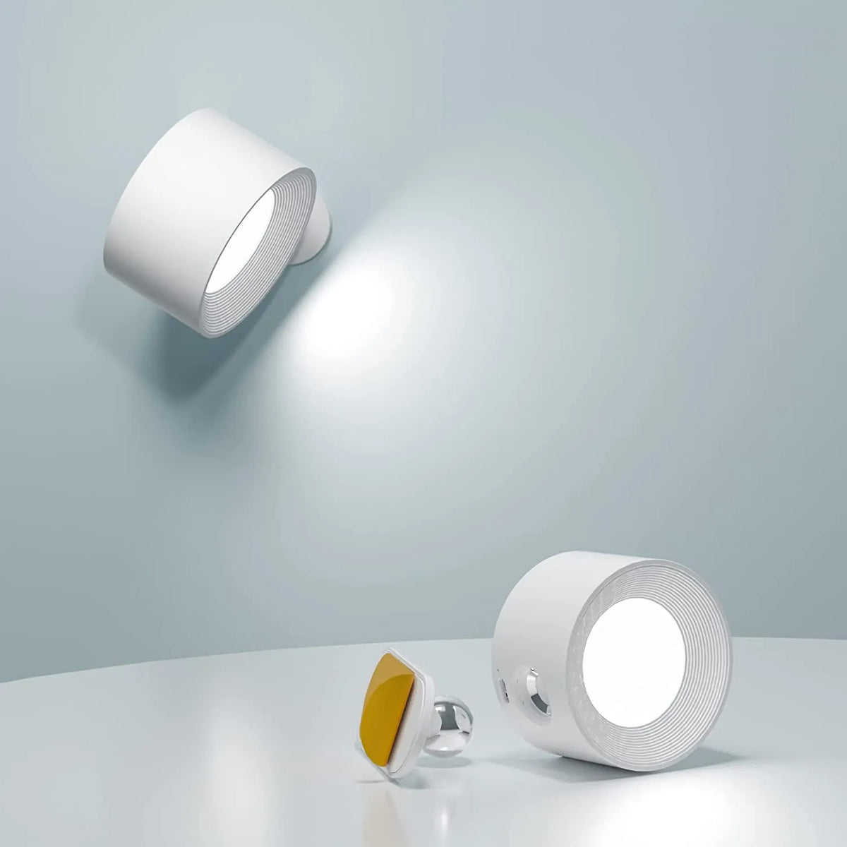 Cordless Wall Sconce, USB Rechargeable Magnetic Night Light with Touch Dimming, Rotating Battery Lamp for Bedside, Hallway & Closet | Lonoma