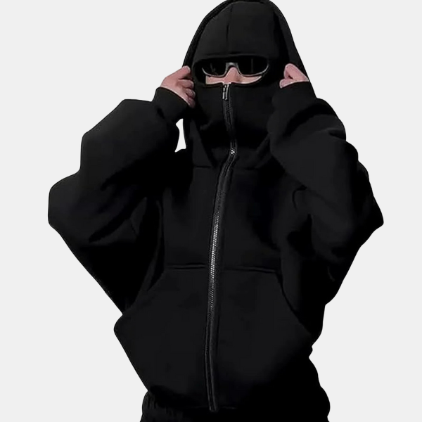 Unisex Hooded Sweatshirt with Convertible Balaclava — Versatile Everyday Hoodie for Casual Comfort & Outdoor Activities | Koossa