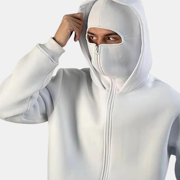 Unisex Hooded Sweatshirt with Convertible Balaclava — Versatile Everyday Hoodie for Casual Comfort & Outdoor Activities | Koossa