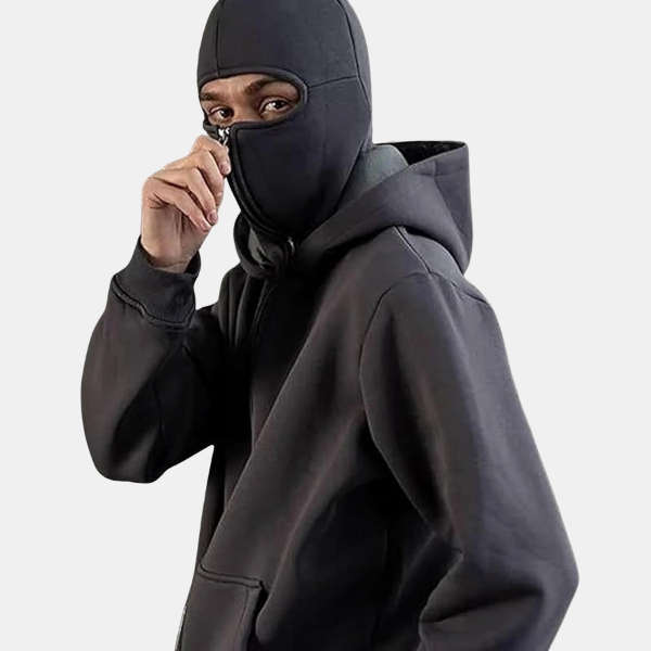 Unisex Hooded Sweatshirt with Convertible Balaclava — Versatile Everyday Hoodie for Casual Comfort & Outdoor Activities | Koossa