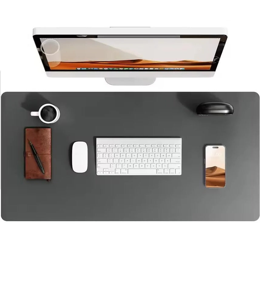 Large Vegan Leather Desk Pad — Water-Resistant Anti-Slip Mouse & Laptop Mat for Office, Home Workspace & Gaming Setup | Lonoma
