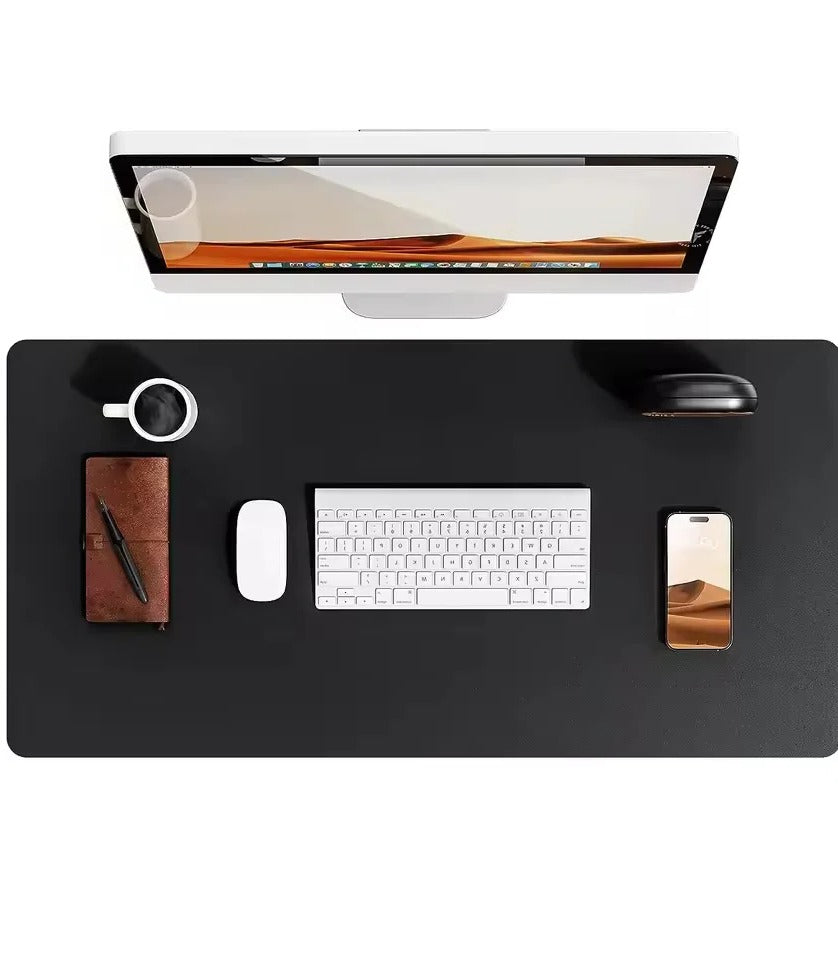 Large Vegan Leather Desk Pad — Water-Resistant Anti-Slip Mouse & Laptop Mat for Office, Home Workspace & Gaming Setup | Lonoma