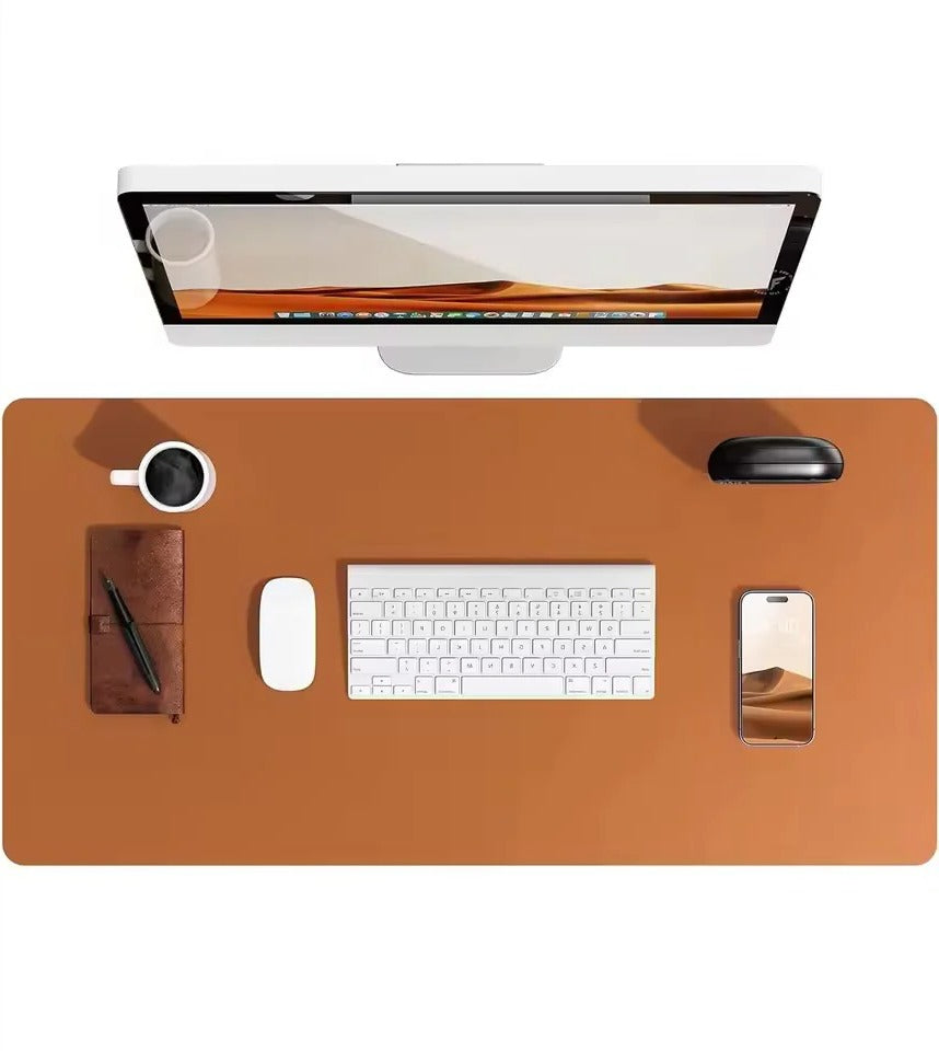 Large Vegan Leather Desk Pad — Water-Resistant Anti-Slip Mouse & Laptop Mat for Office, Home Workspace & Gaming Setup | Lonoma