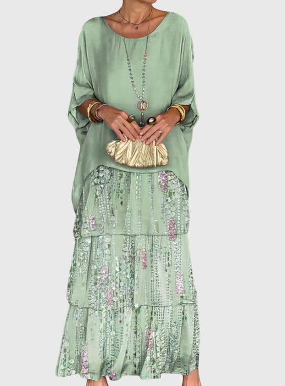 Women's Flowing Maxi Dress — Elegant Floor-Length Summer Dress for Weddings & Garden Parties | Koossa