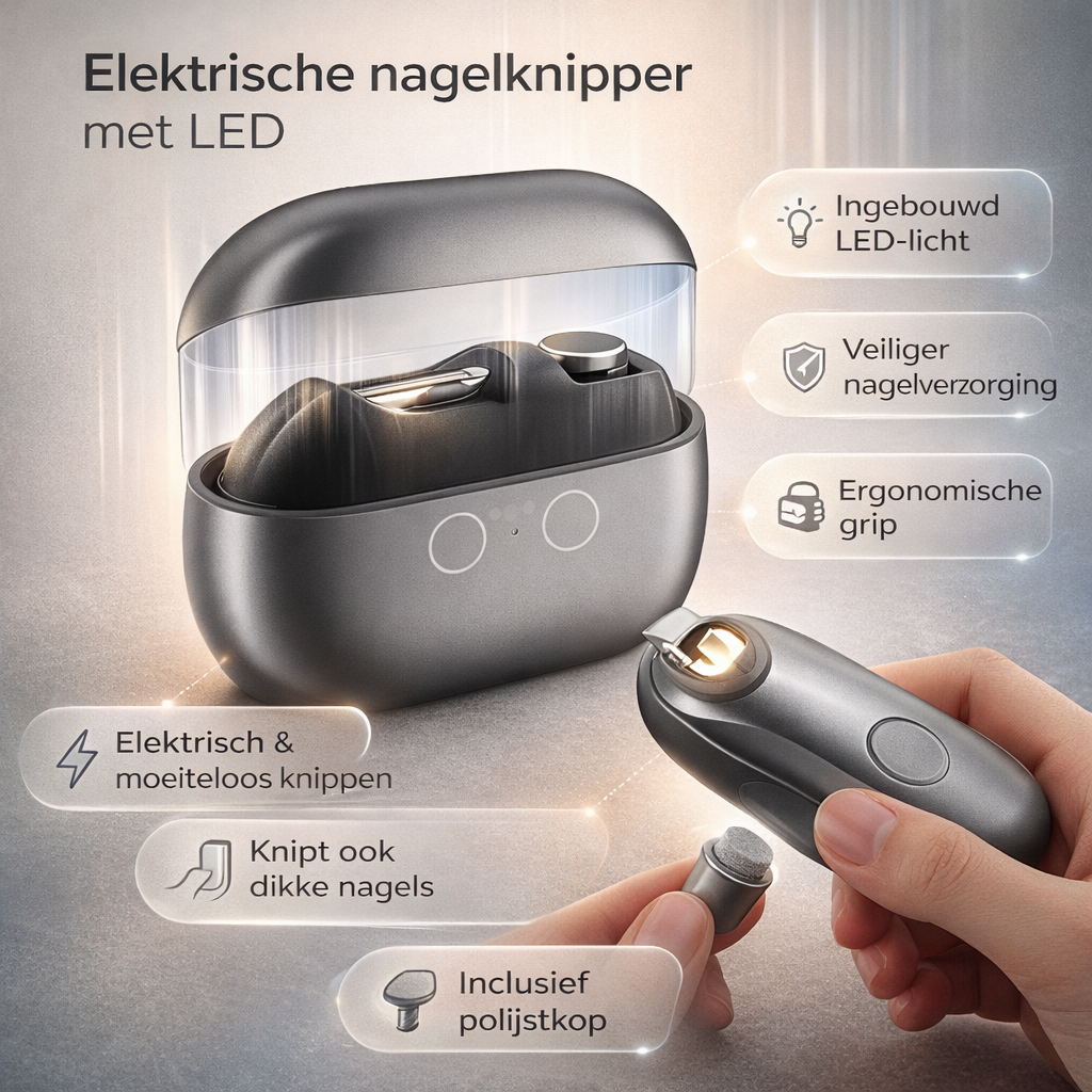 Coupe-ongles Électrique avec Éclairage LED Intégré – Manucure Précise et Sûre pour Toute la Famille à Domicile | Koossa