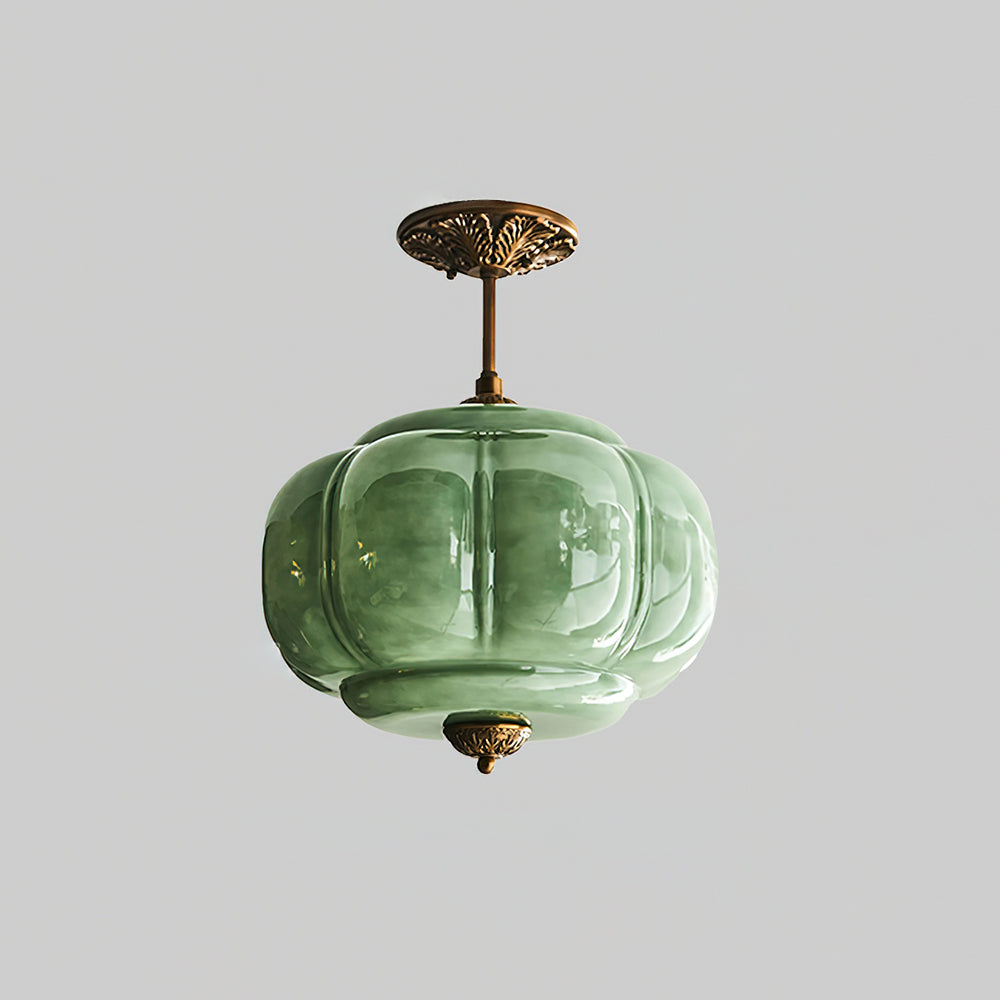 Frosted Glass Dome Ceiling Light 15 in Gold Black White Green Flush Mount Fixture for Kitchen Dining Room Bedroom Bathroom Hallway Entryway | Lonoma