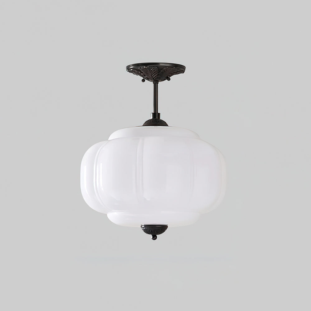 Frosted Glass Dome Ceiling Light 15 in Gold Black White Green Flush Mount Fixture for Kitchen Dining Room Bedroom Bathroom Hallway Entryway | Lonoma