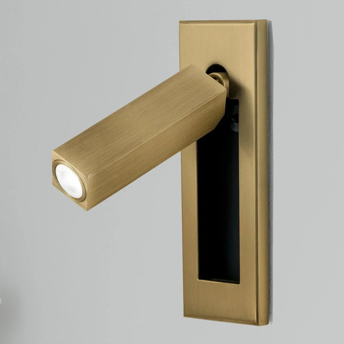 Adjustable Metal Wall Sconce Cylindrical or Square Design Hardwired LED Spotlight for Bedroom Hallway Accent Lighting Brushed Nickel Black | Lonoma
