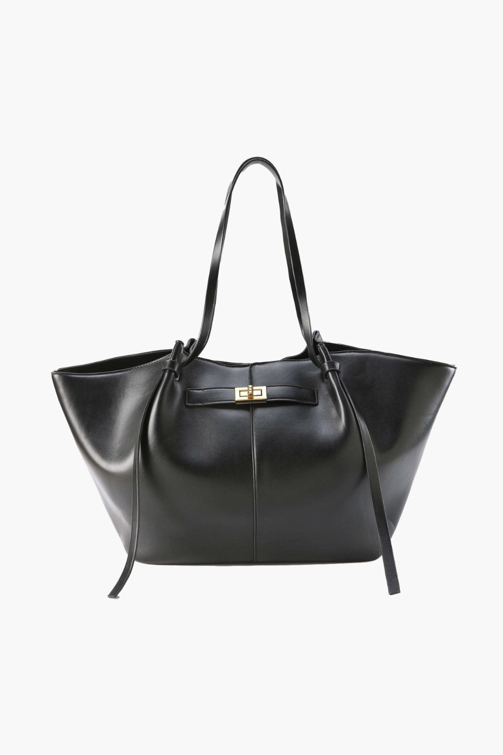 Structured Leather Shoulder Tote with Hardware Accent – Large Carryall for Work, Travel & Everyday | Lonoma