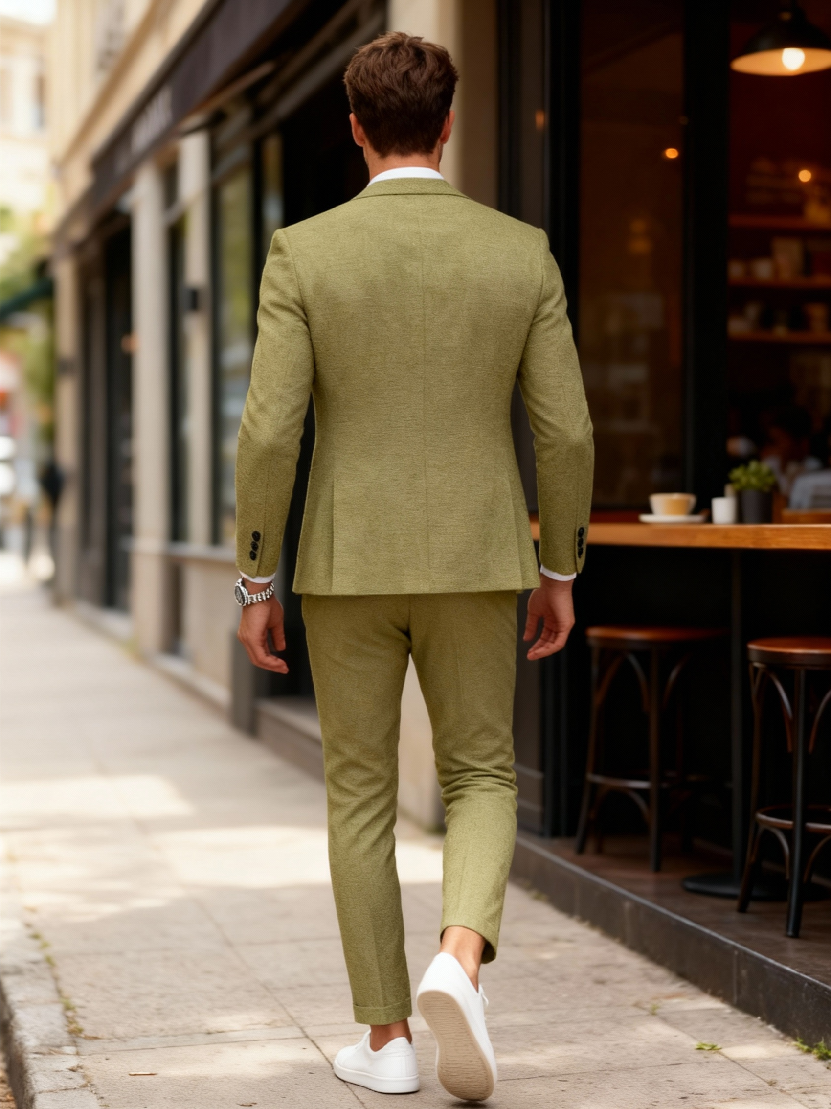 Men's Slim-Fit Two-Piece Suit — Tailored Notch-Lapel Jacket & Tapered Trousers for Formal & Smart-Casual Occasions | Koossa