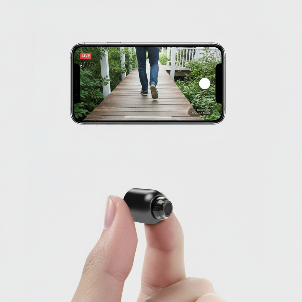 Caméra de surveillance Wi-Fi compacte full HD 1080p avec vision nocturne et détection de mouvement intérieur | Koossa