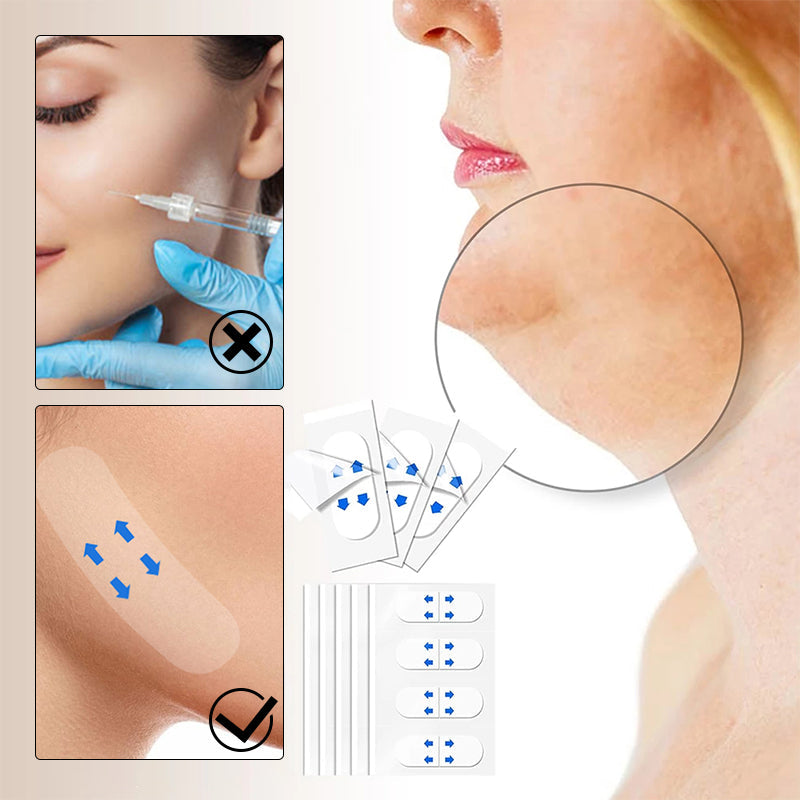 Bandes Lissantes Transparentes Visage 40 Pièces – Effet Lifting Naturel Anti-Rides Contour V Discret Soins | Koossa