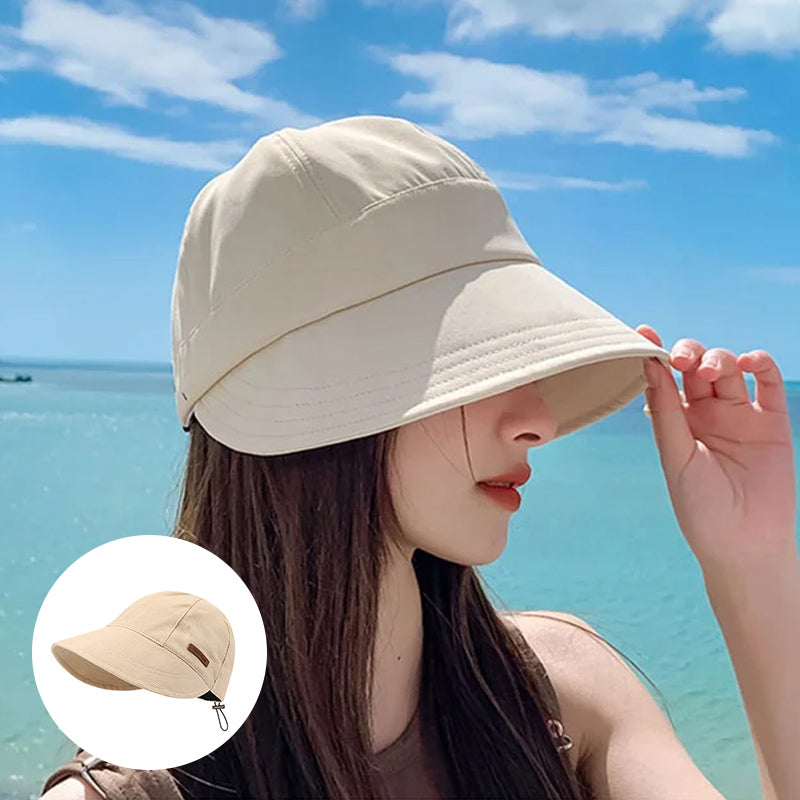 Women's Wide Brim Sun Hat — Foldable Travel Hat with Adjustable Fit for Beach & Garden | Koossa
