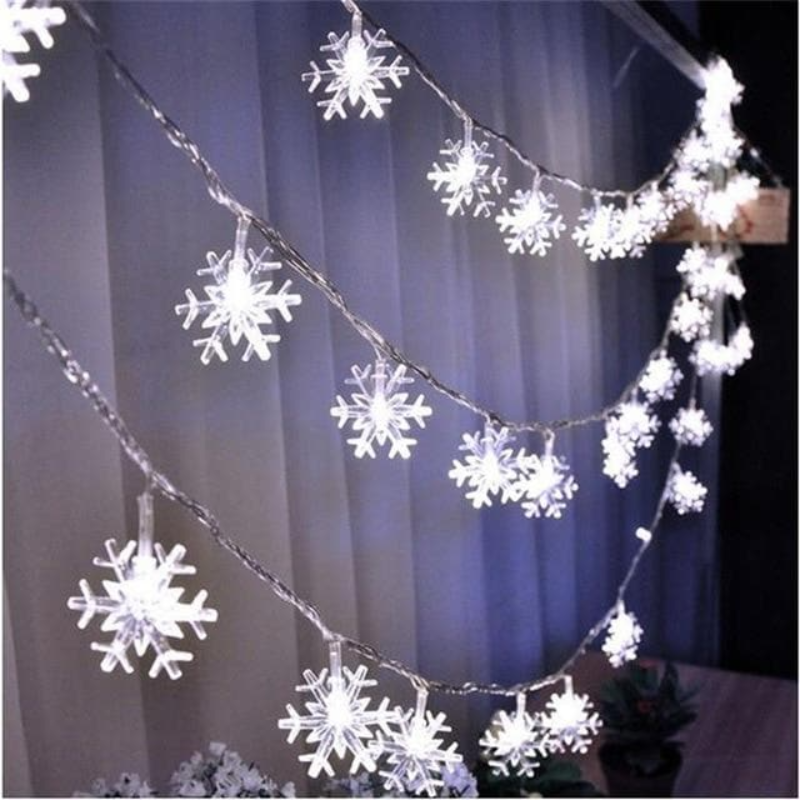 Guirlande lumineuse LED décorative intérieur extérieur blanc chaud motif étoile fleur boule ambiance chambre fête | Koossa