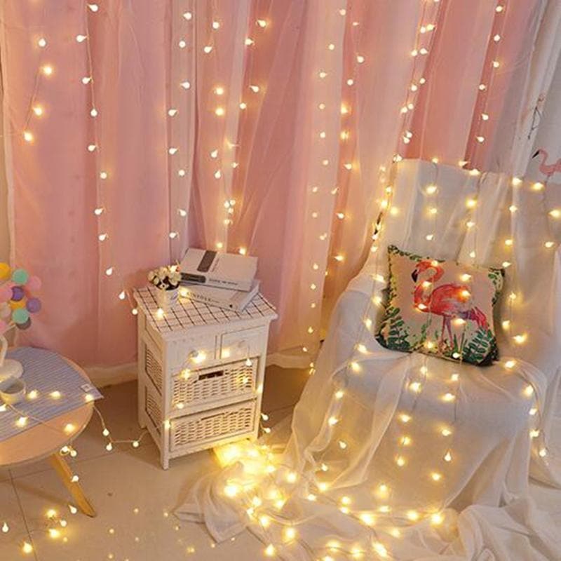 Guirlande lumineuse LED décorative intérieur extérieur blanc chaud motif étoile fleur boule ambiance chambre fête | Koossa