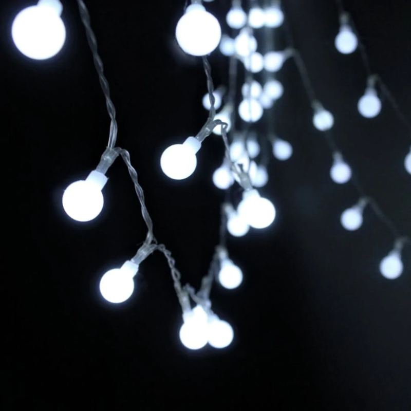 Guirlande lumineuse LED décorative intérieur extérieur blanc chaud motif étoile fleur boule ambiance chambre fête | Koossa