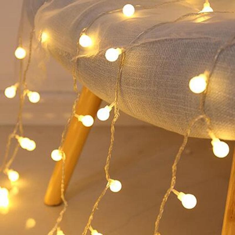 Guirlande lumineuse LED décorative intérieur extérieur blanc chaud motif étoile fleur boule ambiance chambre fête | Koossa