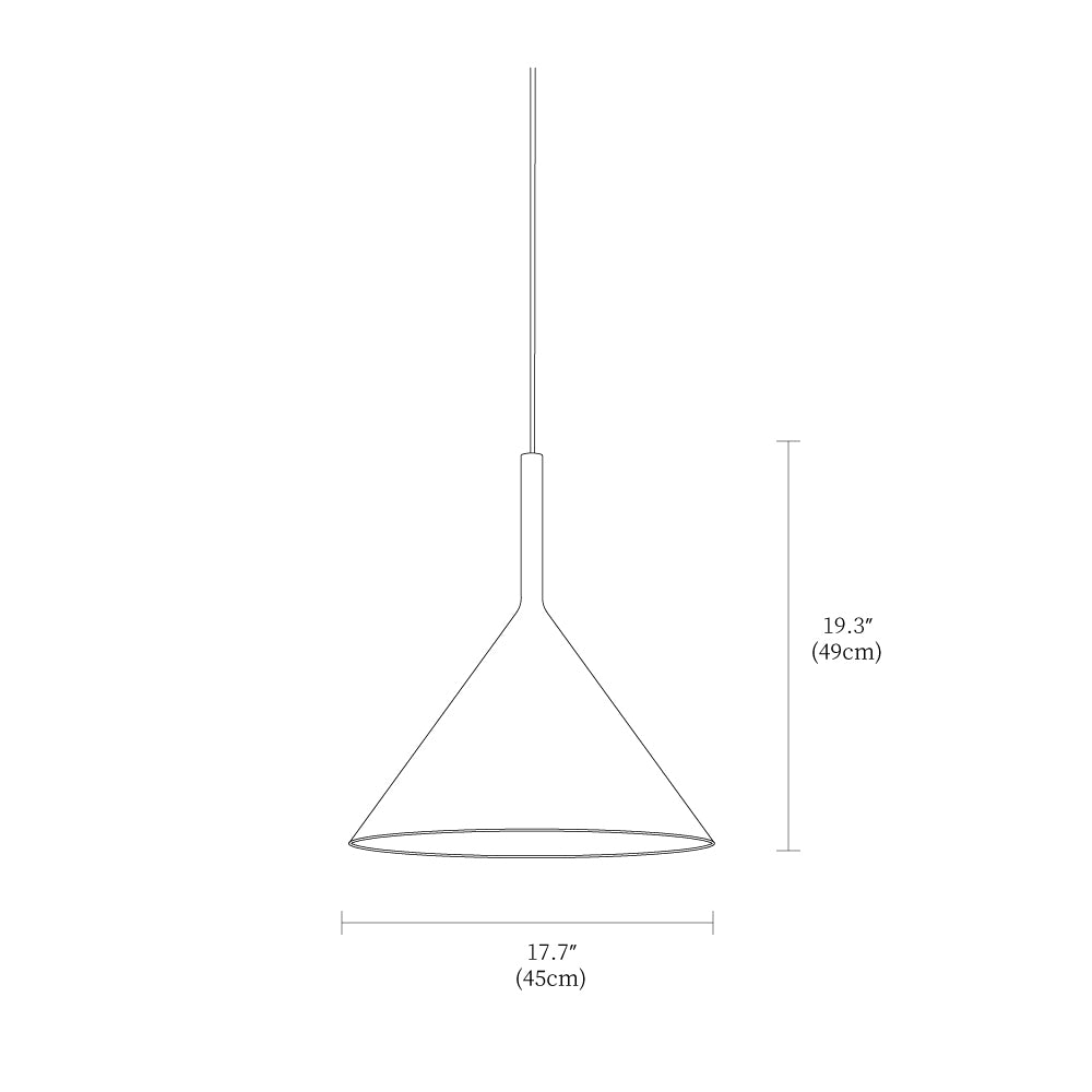 Hammered Iron Pendant Light, 18 in Cone Shade, Aged Bronze Adjustable Hanging Fixture for Dining Table, Kitchen Island & Entryway | Lonoma