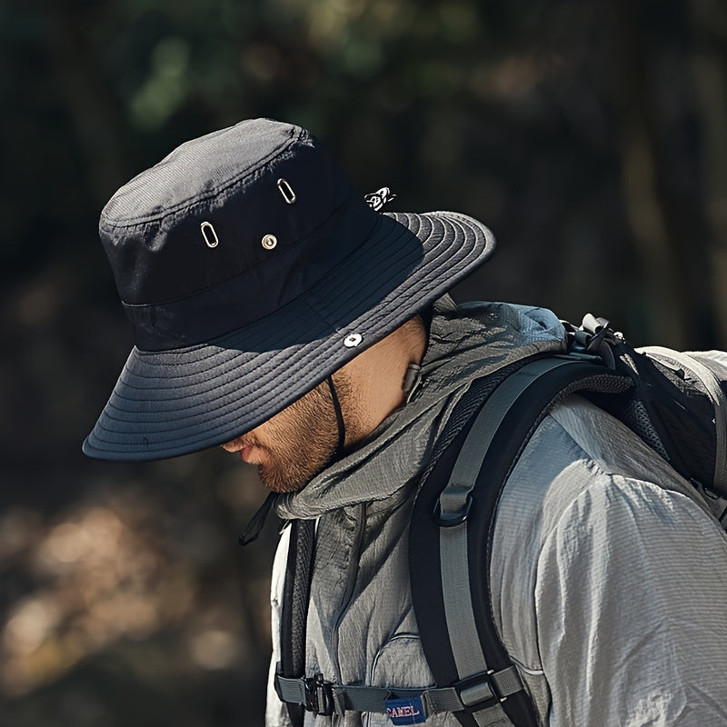 Wide-Brimmed Breathable Sun Hat — Outdoor Summer Hat with Adjustable Chin Strap for Hiking & Travel | Koossa