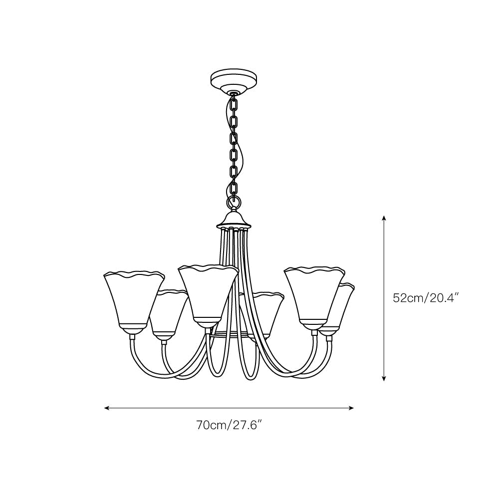 Amber Glass Globe Chandelier with Dark Brass Frame – Multi-Light Adjustable Height Hanging Fixture for Dining Room, Entryway, Living Room | Lonoma
