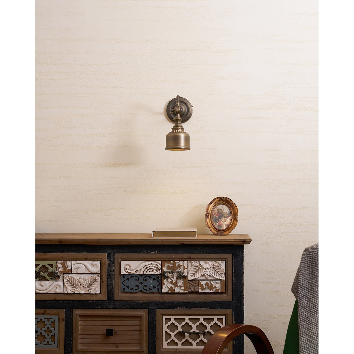 Adjustable Brass Wall Reading Light with Gooseneck Arm – Vintage Sconce for Bedroom, Bedside & Living Room | Lonoma