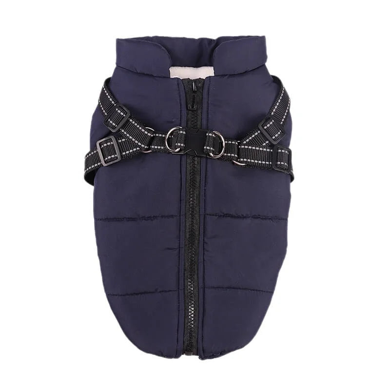 Dog Jacket Harness Integrated Padded Waterproof Dachshund Winter Coat Reflective Quilted Vest Small Dog Puppy Cold Weather | Koossa