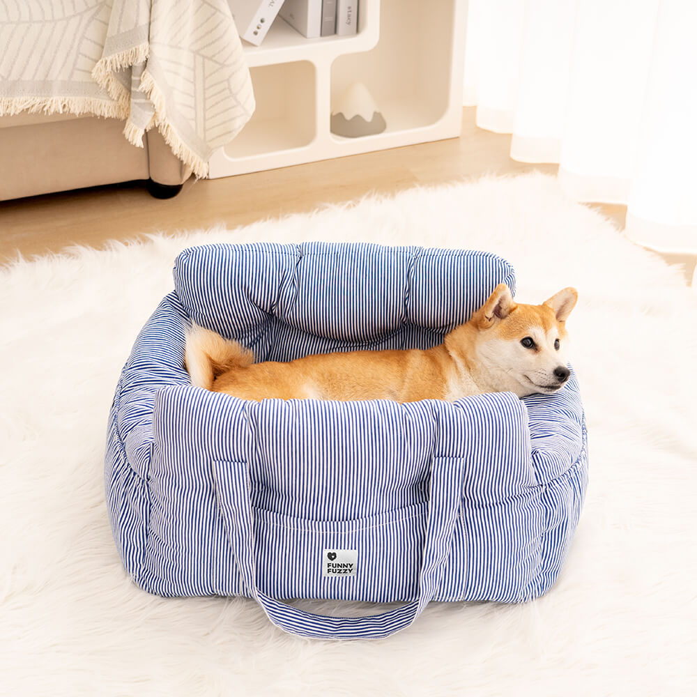 Dog Car Seat Bed Cotton Padded Portable Safety Harness Small Dogs Booster Carrier Shoulder Bag | Koossa