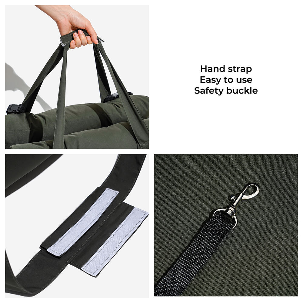 Dog Car Seat Bed Cotton Padded Portable Safety Harness Small Dogs Booster Carrier Shoulder Bag | Koossa