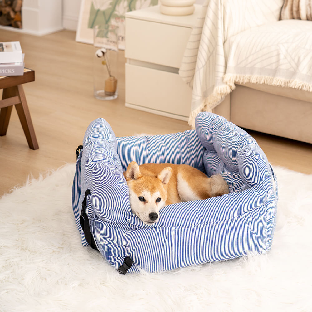 Dog Car Seat Bed Cotton Padded Portable Safety Harness Small Dogs Booster Carrier Shoulder Bag | Koossa