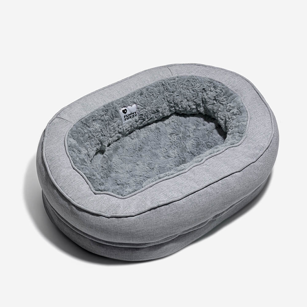 Dog Bed Donut Oval Orthopaedic Foam M L XL 2XL Waterproof Washable Anti-Slip Calming Cuddler Pet Sofa Bed | Koossa