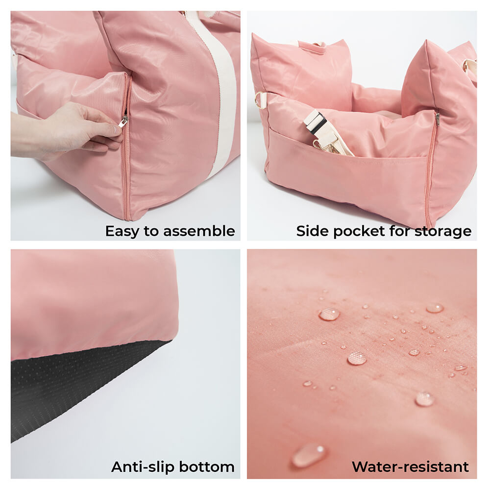 Dog Car Seat Bed Oxford Fabric Waterproof Anti-Slip Safety Buckle Small Medium Dogs Travel Home Carrier | Koossa