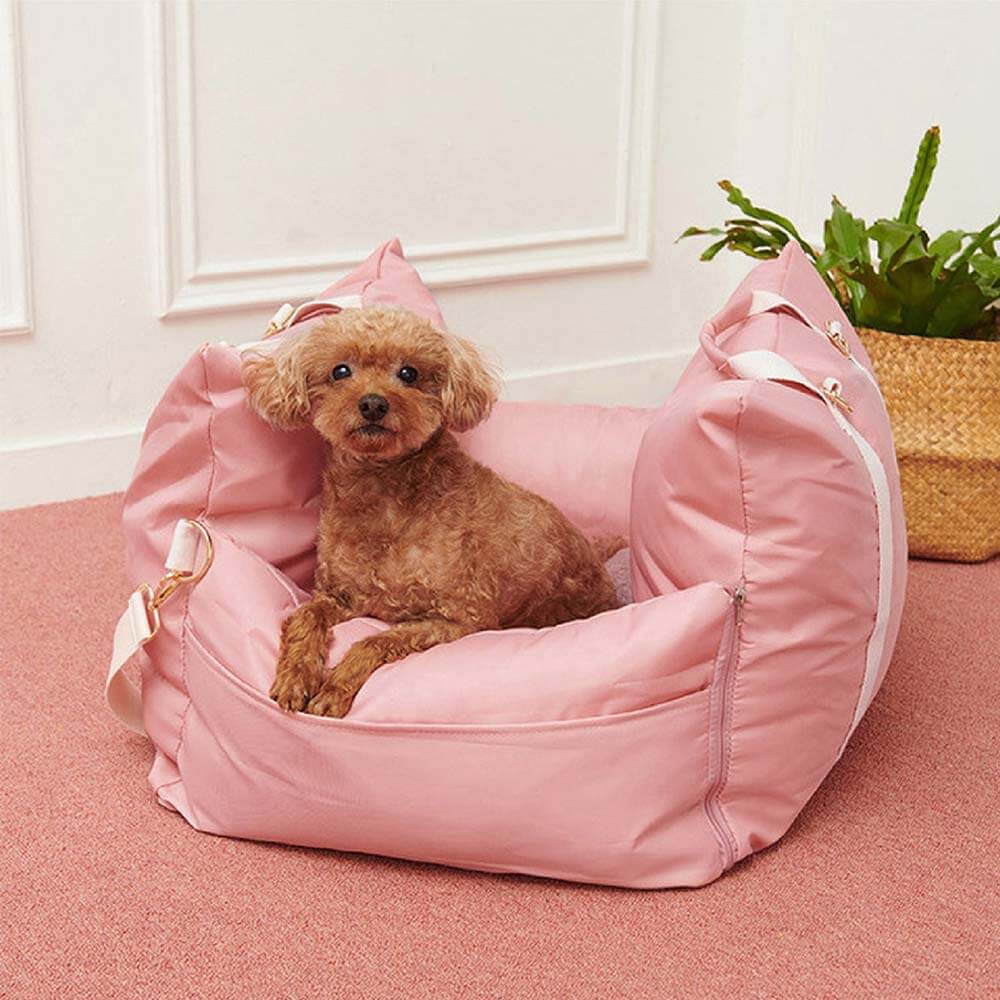 Dog Car Seat Bed Oxford Fabric Waterproof Anti-Slip Safety Buckle Small Medium Dogs Travel Home Carrier | Koossa