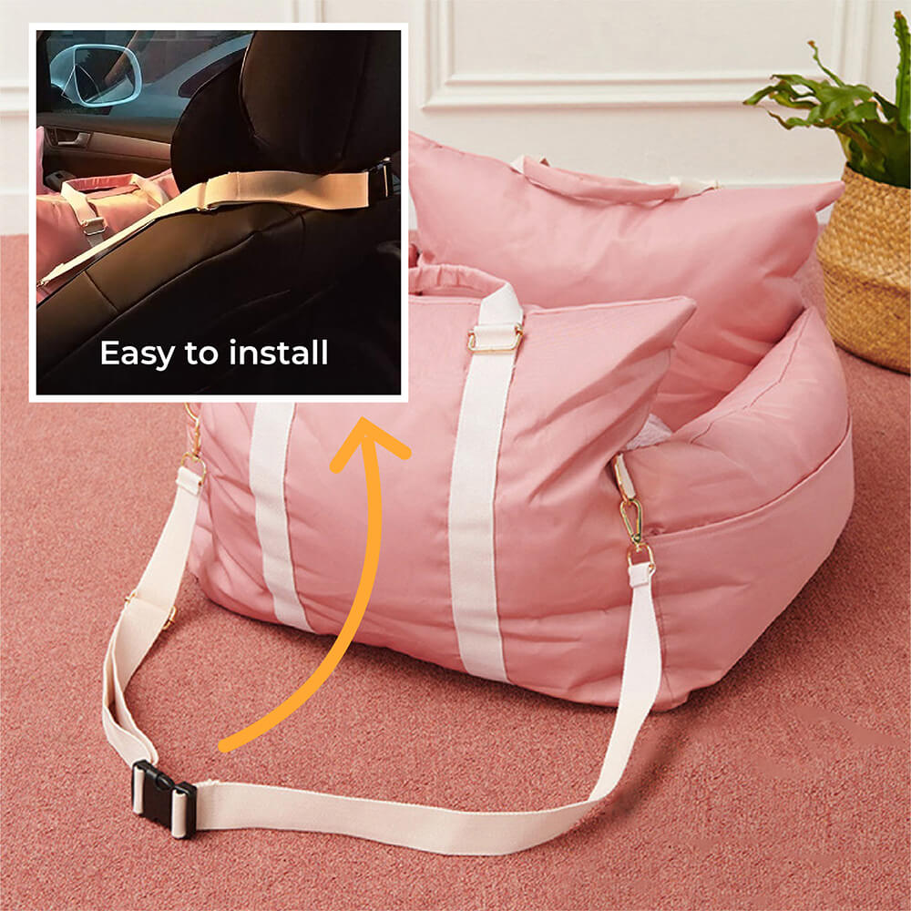 Dog Car Seat Bed Oxford Fabric Waterproof Anti-Slip Safety Buckle Small Medium Dogs Travel Home Carrier | Koossa