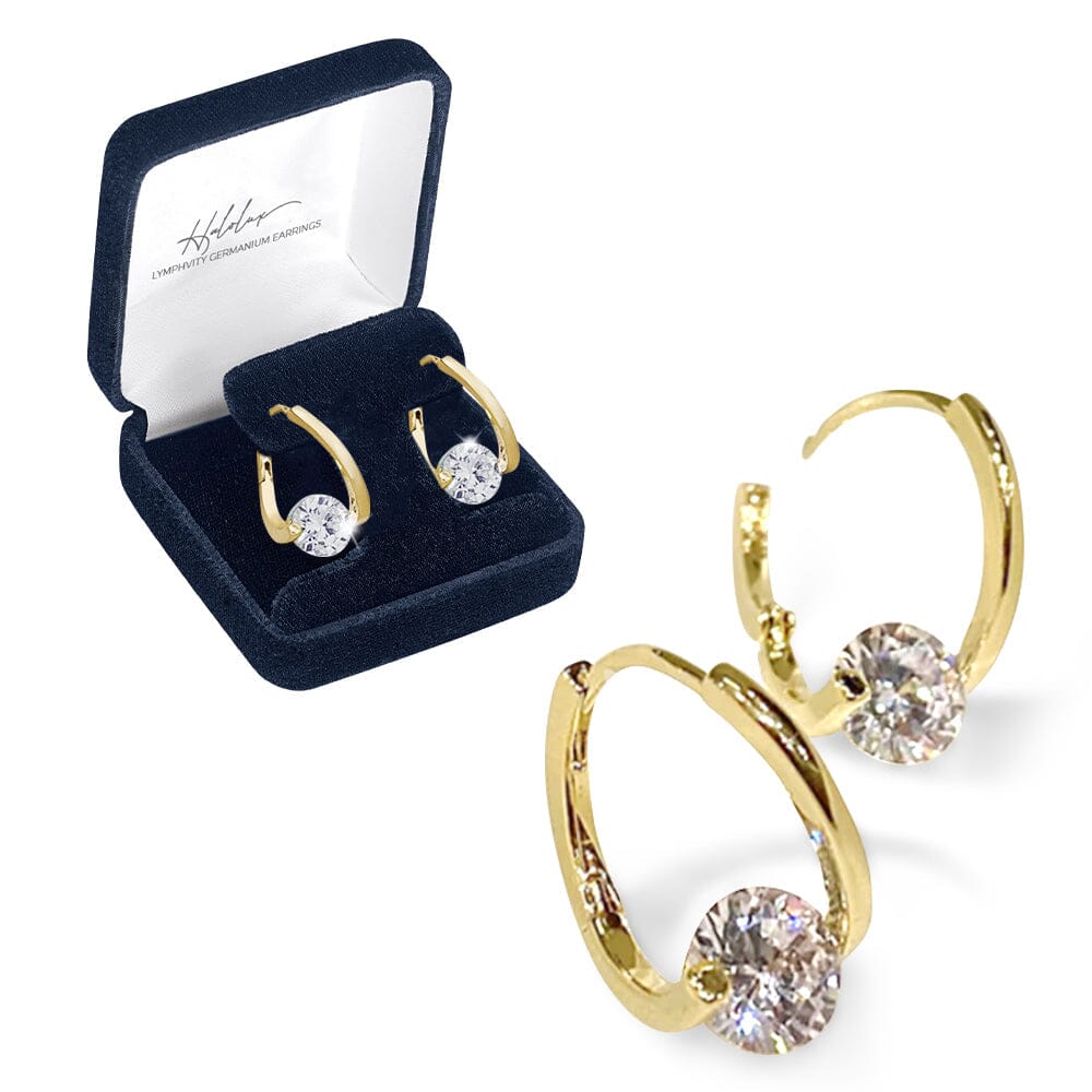 Women's Germanium Stud Earrings — Elegant Everyday Earrings for Wellbeing & Natural Beauty | Koossa