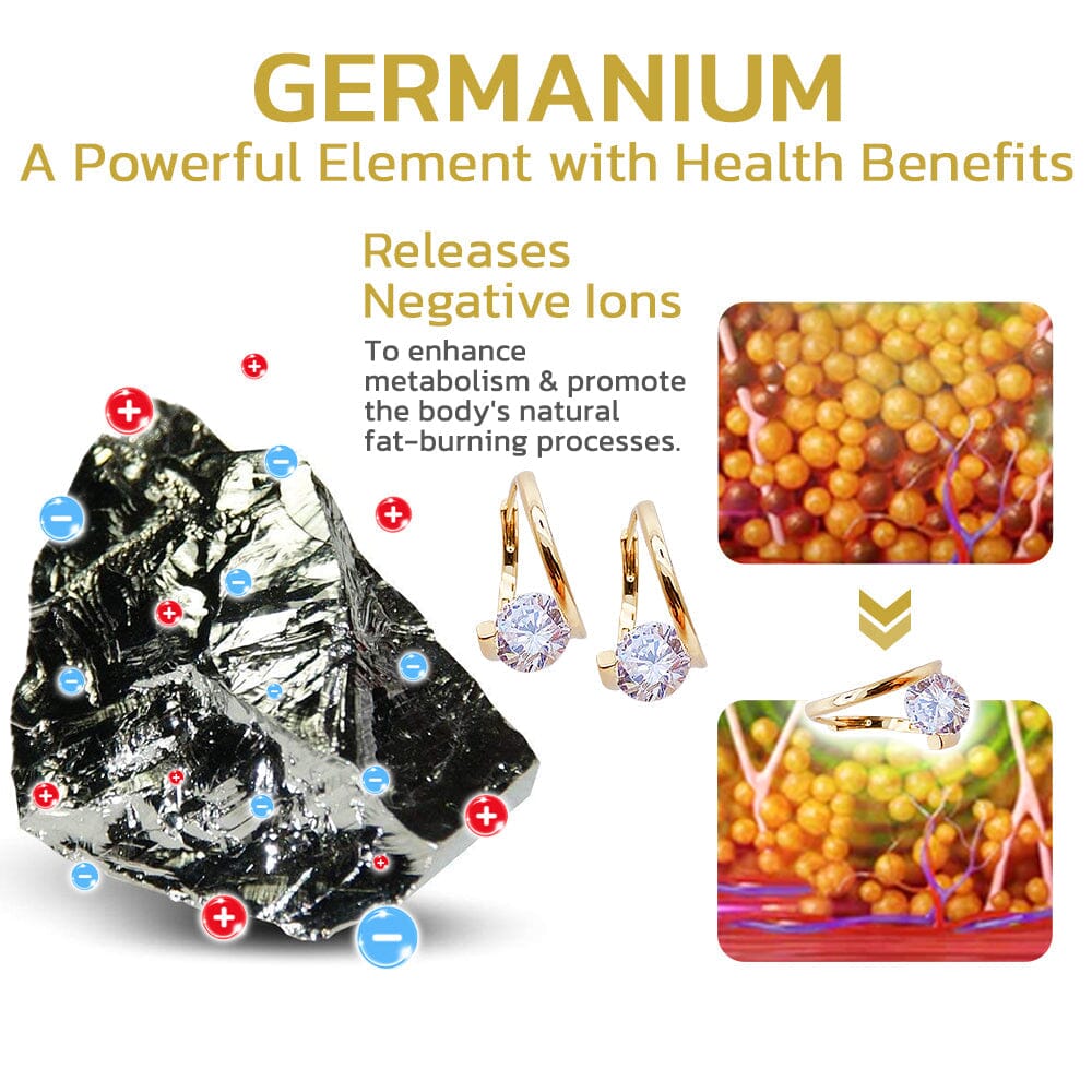 Women's Germanium Stud Earrings — Elegant Everyday Earrings for Wellbeing & Natural Beauty | Koossa