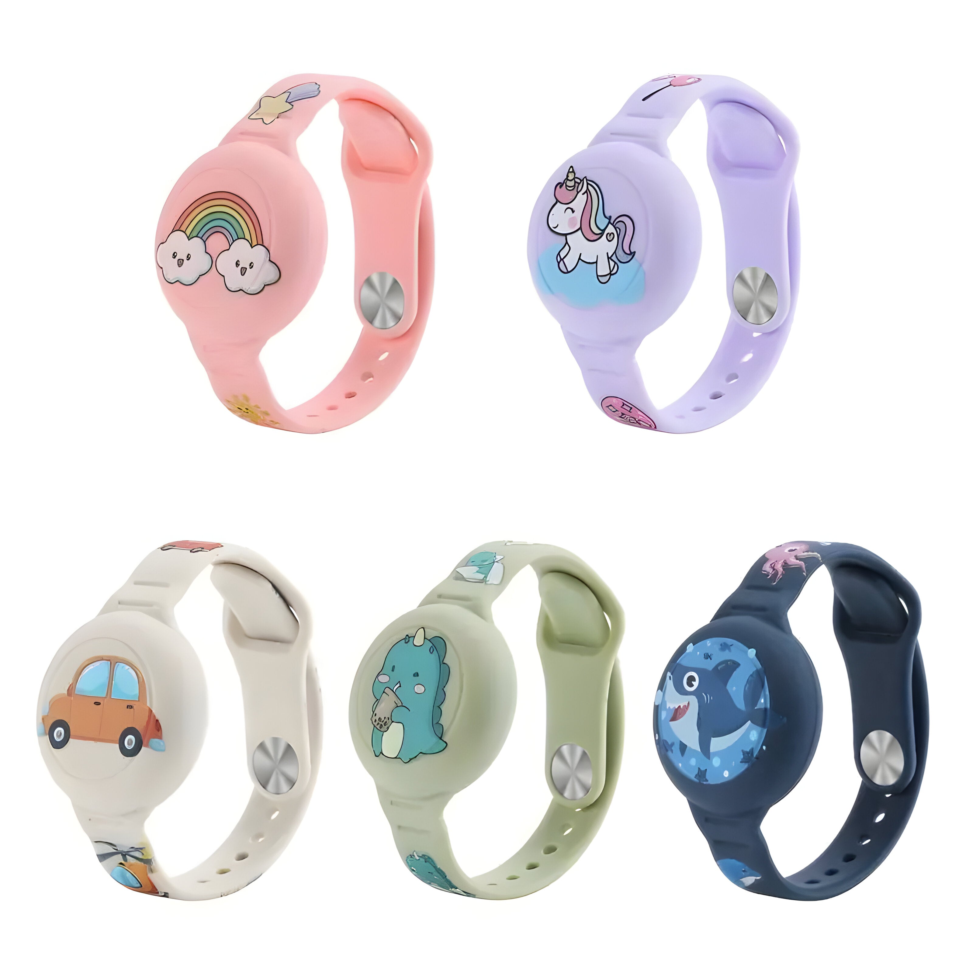 Bracelet Connecté Enfant Compatible AirTag Silicone Ajustable Sécurité Traçabilité École Parc Vacances | Koossa