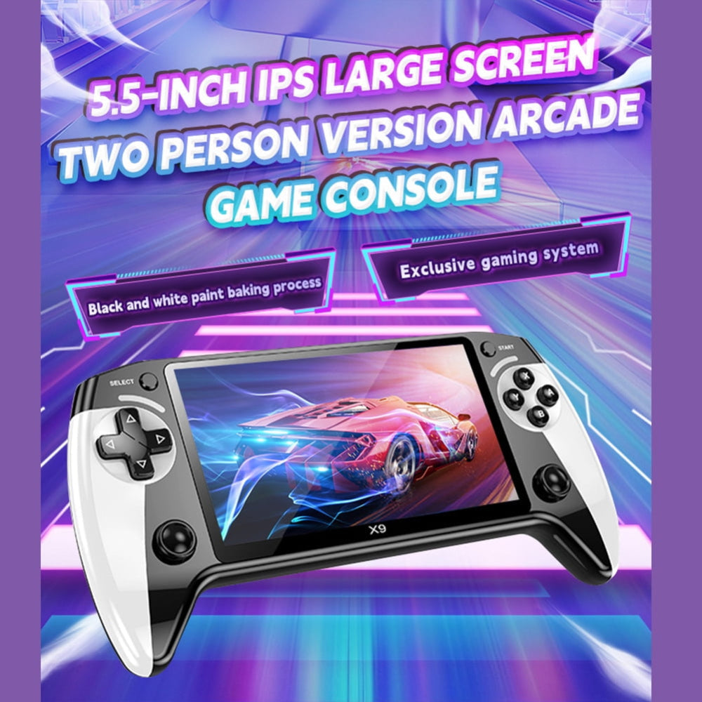 Console de jeu portable rétro avec écran HD 14 cm et 10 000 jeux préchargés pour voyage nostalgie enfance | Koossa