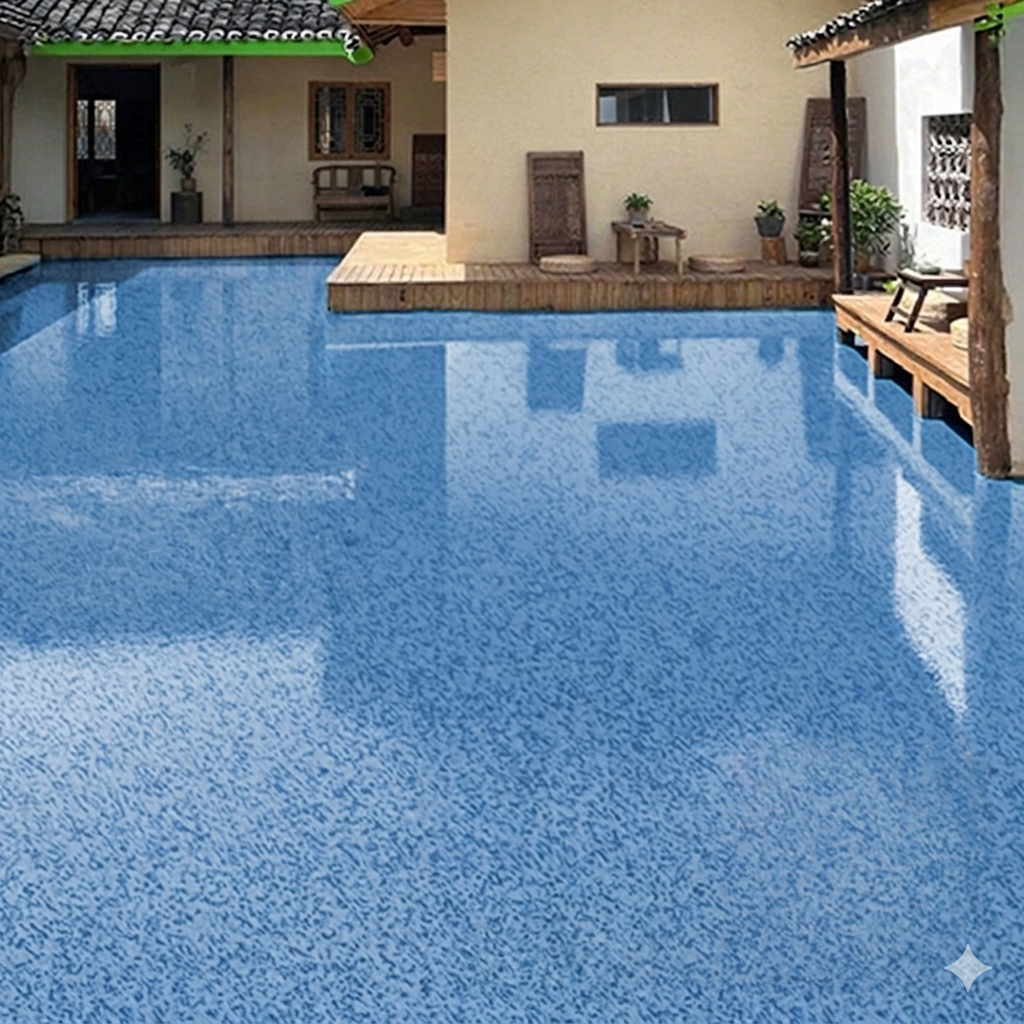 High-Gloss Marble-Effect Epoxy Floor Coating for Concrete & Tile, Waterproof Protective Finish 19 oz | Lonoma