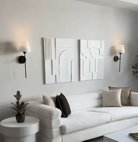 Applique murale LED rechargeable USB métal sans fil pour couloir escalier chambre installation facile design moderne | Koossa
